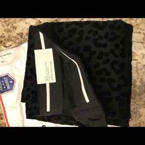 Size 4 Ann Taylor black leopard pants